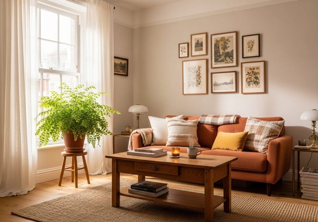 Maidenhair fern in bright indirect light by a window