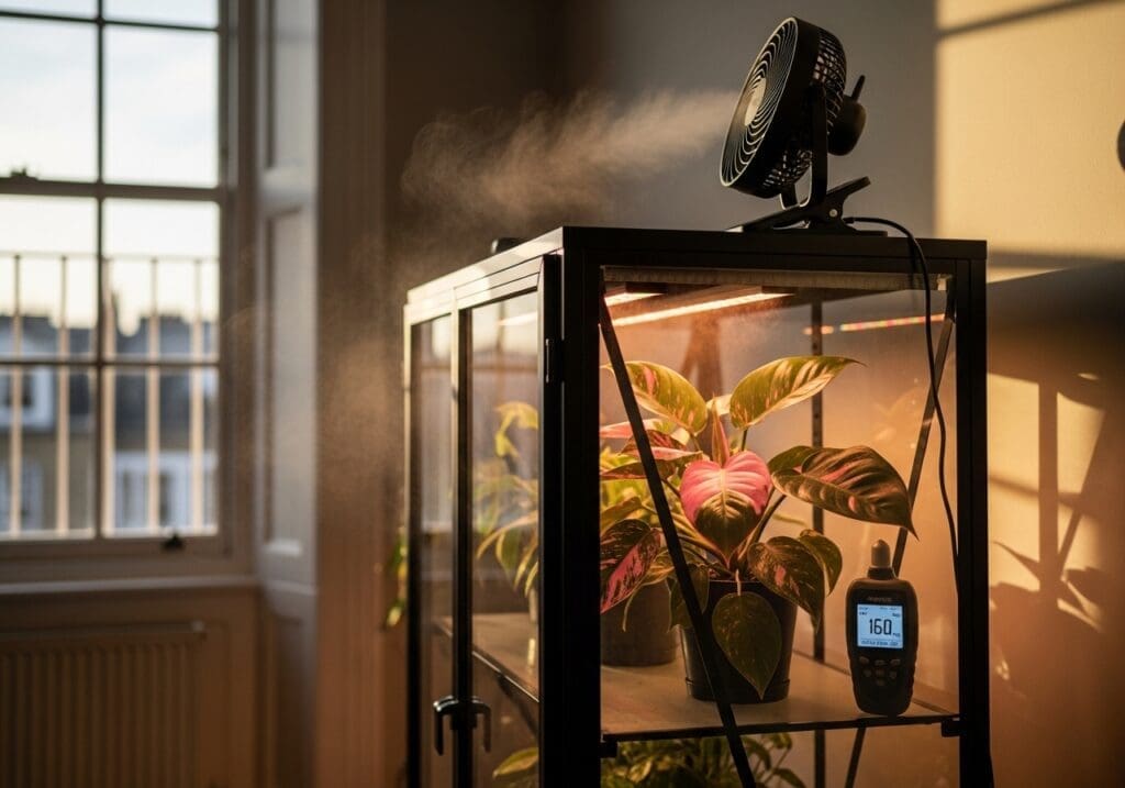 Pink Princess in IKEA cabinet with PPFD ~160 reading